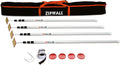 12 Foot Spring Loaded Dust Barrier Poles, Pack of 4, Silver X551077
