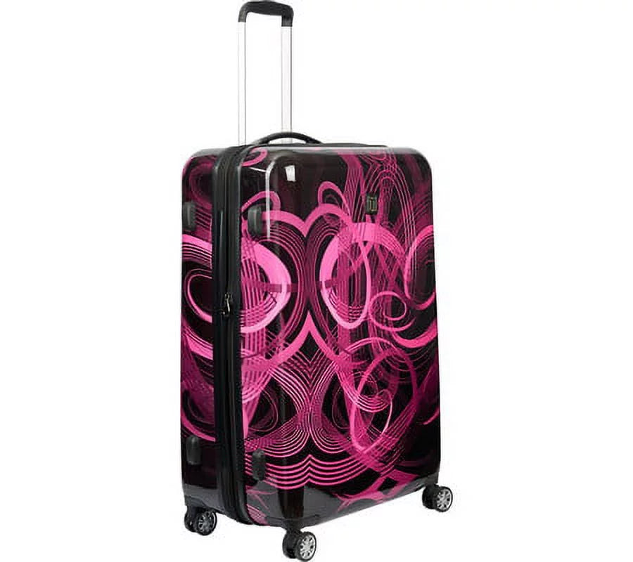 20 Inch Expandable Spinner Rolling Luggage Suitcase, ABS Hard Case, Pink T5214