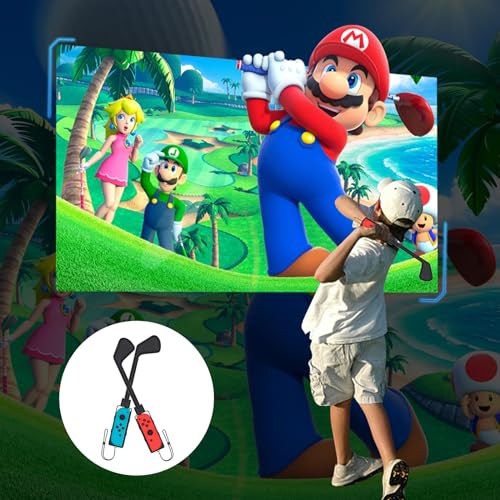 Switch Sports Games Accessories Bundle, 10 in 1 Family Party Pack with Tennis Rackets, Golf Clubs, Leg Straps & Joycon Grips O6768