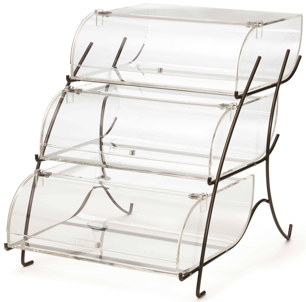3-Tier Bakery Case with Bronze Wire Frame F8288