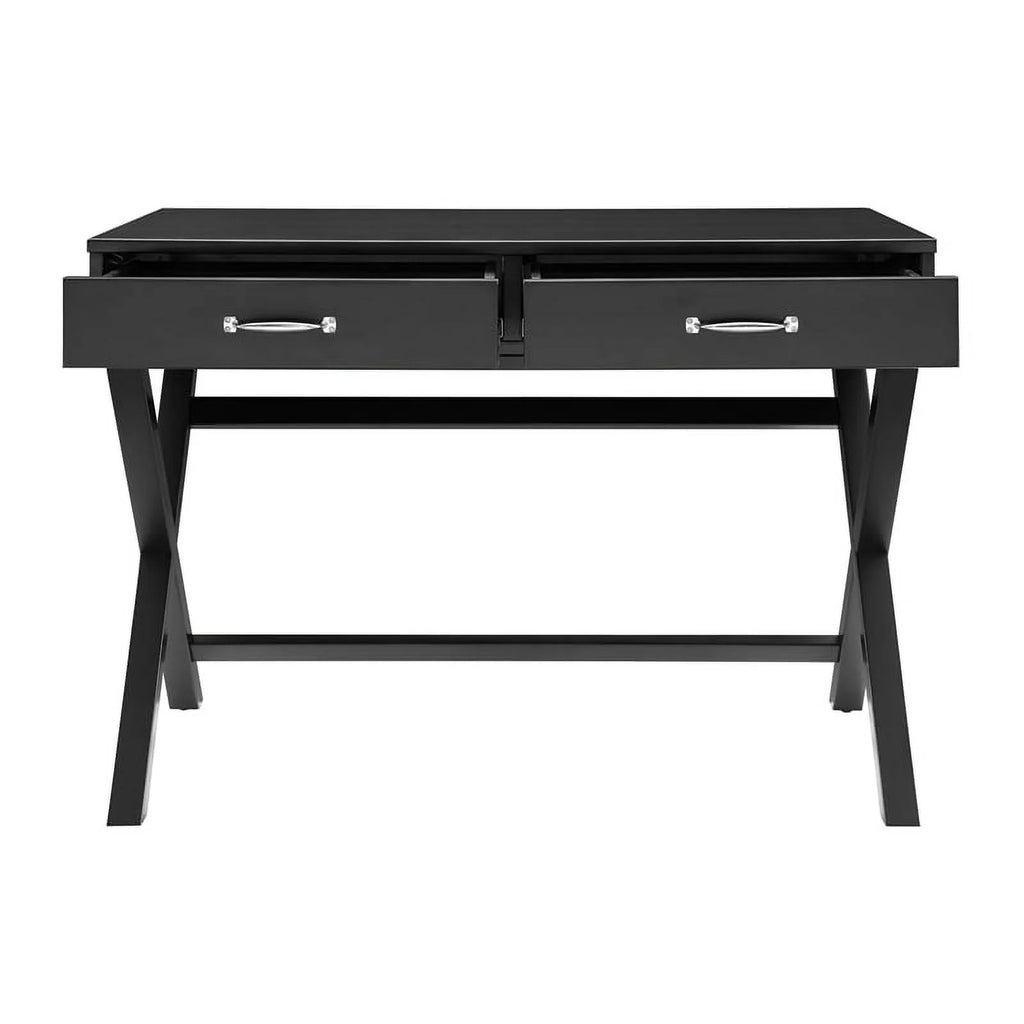 Black 2-Drawer Wood Desk K586099