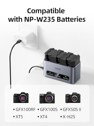 3-Pack NP-W235 Batteries and 30W Fast Charger 2400mAh T5201