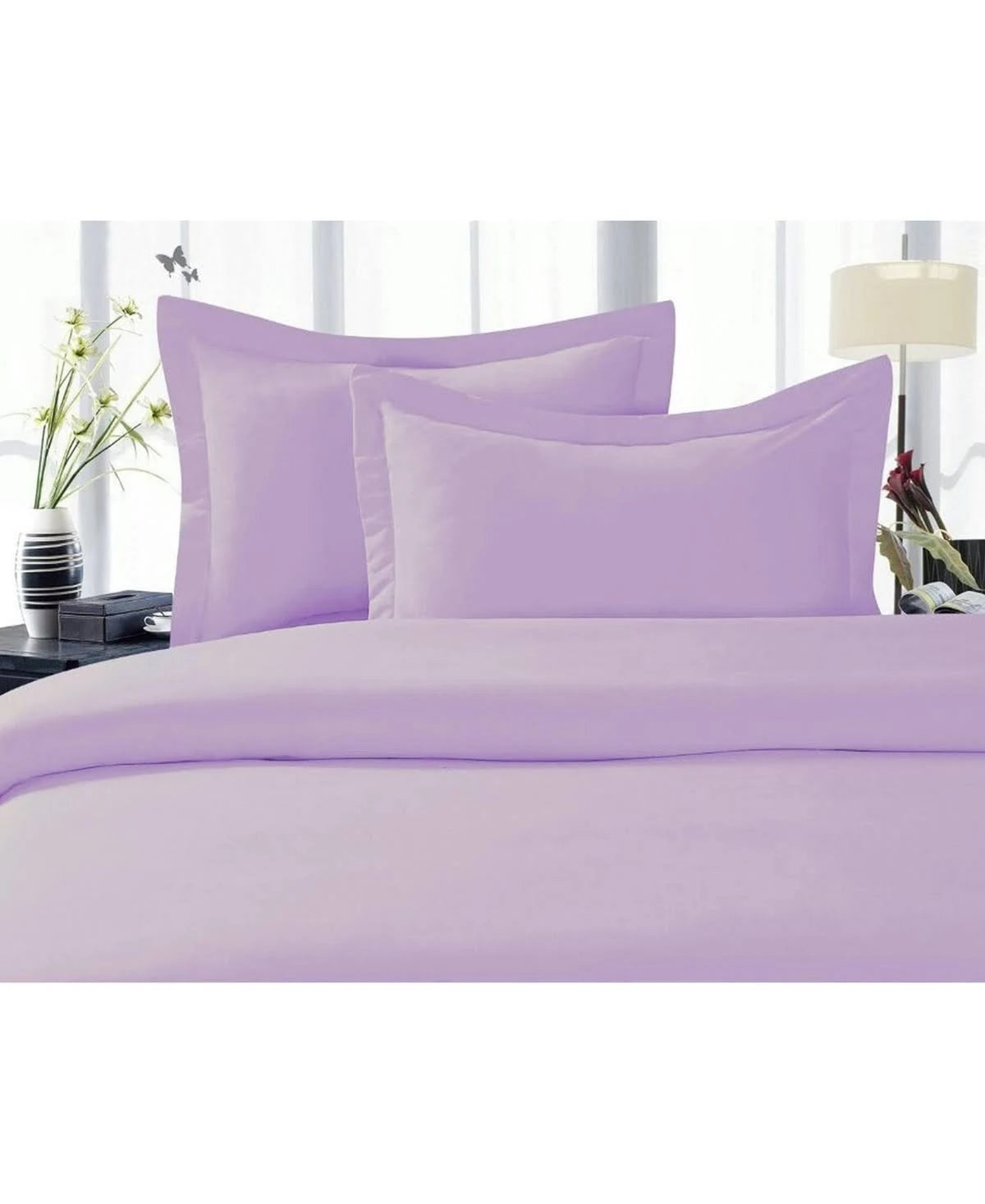 3-Piece Duvet Cover Set King/Cali King Open Purpl F28830