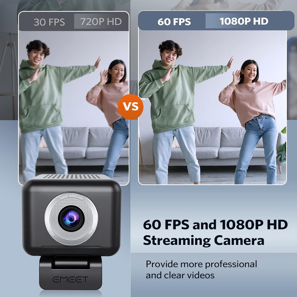 3 in 1 1080P 60FPS Webcam with Microphone and Speaker H696605