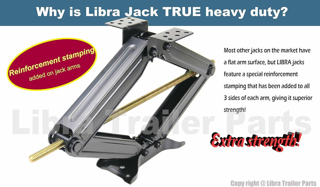 Set of 4 6000 lb 24" RV Trailer Stabilizer Scissor Jacks with Mounting Hardware L6341