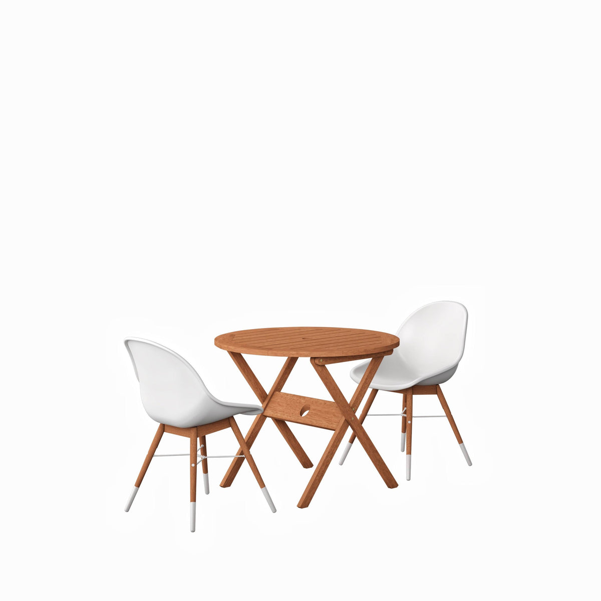 3-Piece Eucalyptus Wood Patio Dining Set S6752