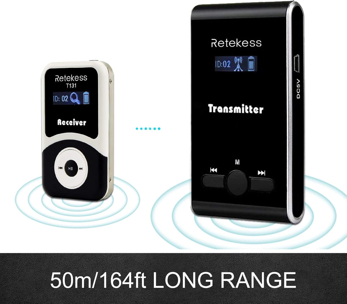 Wireless Tour Guide System Headsets, 99 Channels, Transmitter 15 Receivers V313