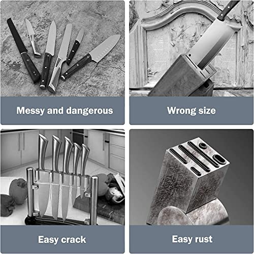 Black Detachable Knife Block with Scissors Slot Q438800