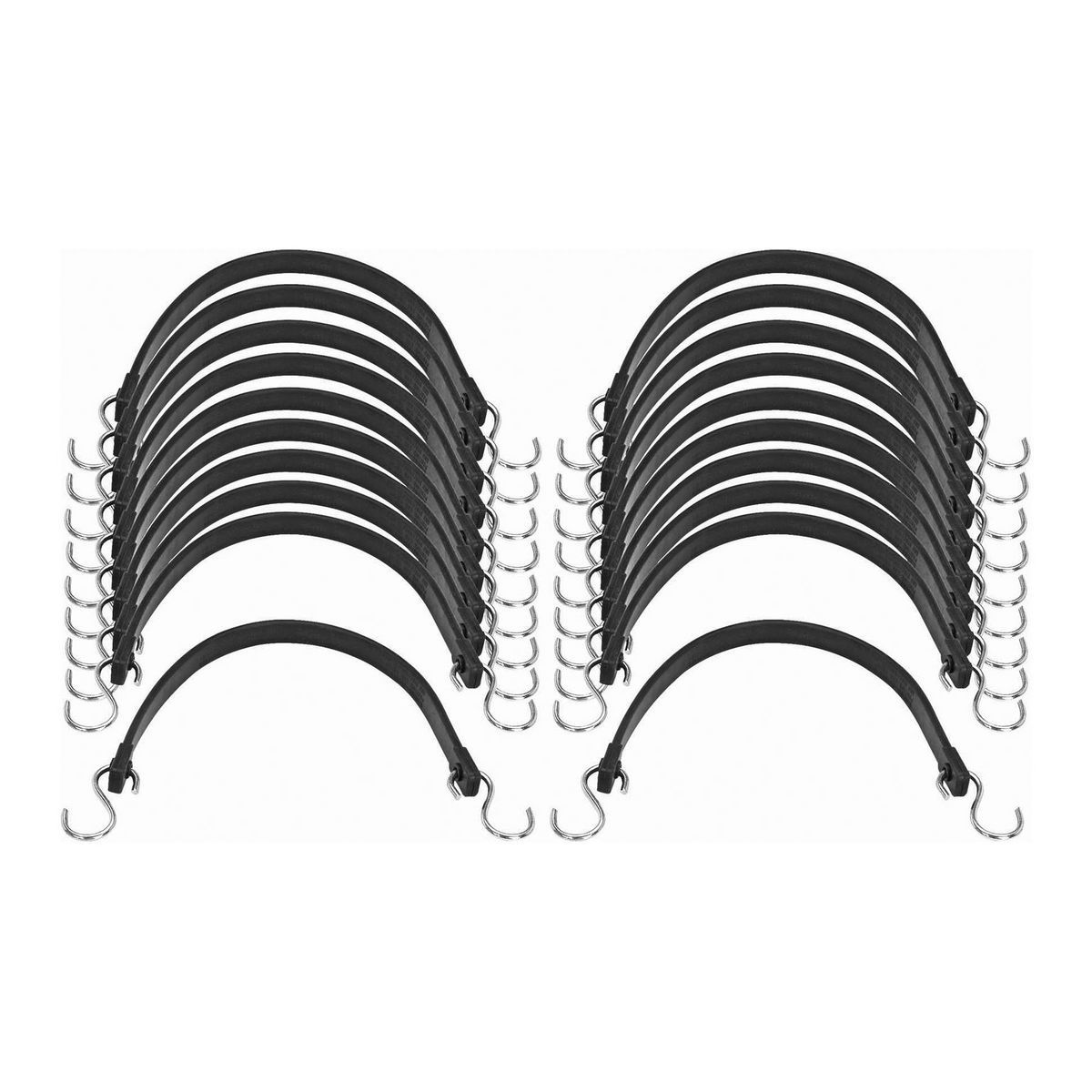 15 in. EPDM Tie Down Set, 20 Pack B831278
