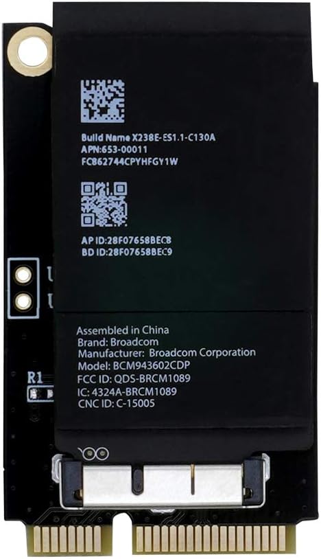 Mac Pro 2009-2012 802.11 A/B/G/N/AC Bluetooth 4.2 Upgrade Kit H3105