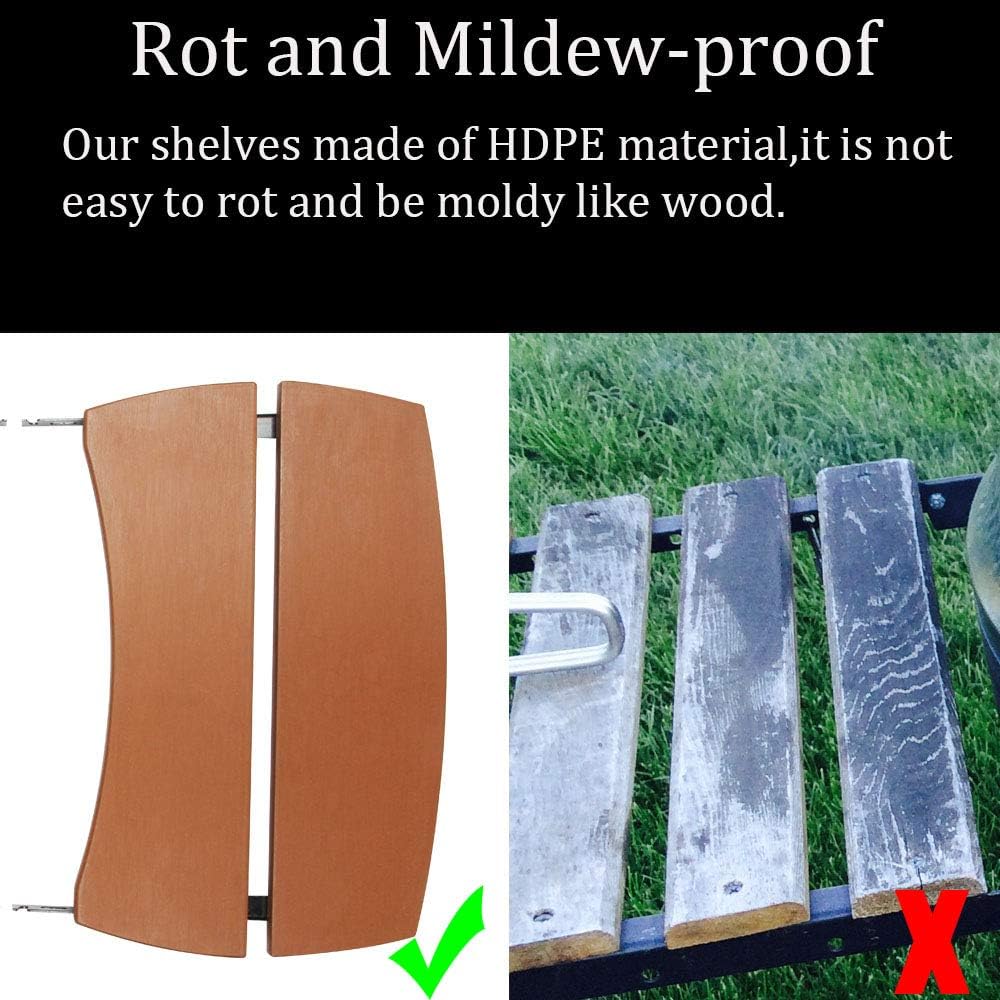 HDPE Folding Side Shelves for Big Green Egg, Set of 2 F2405