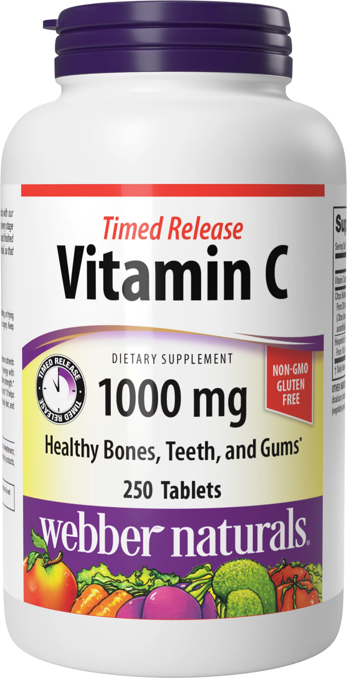 Vitamin C Timed Release 1,000 mg 250 Tablets Vegetarian H209705