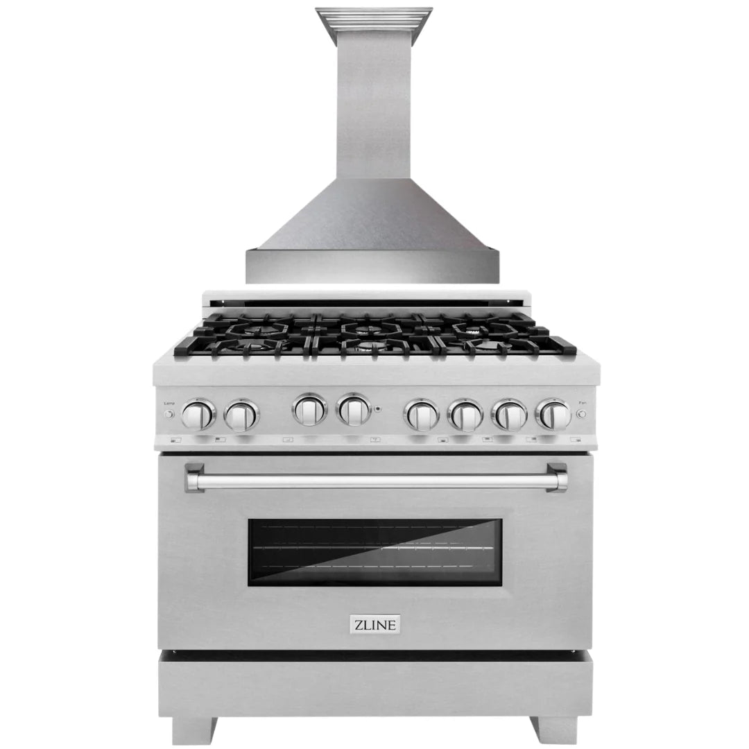 36 Gas Range and Range Hood Appliance Package K9085