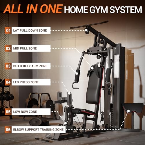 Multifunctional Full Body Workout Machine with 150LBS Weight Stack I34259