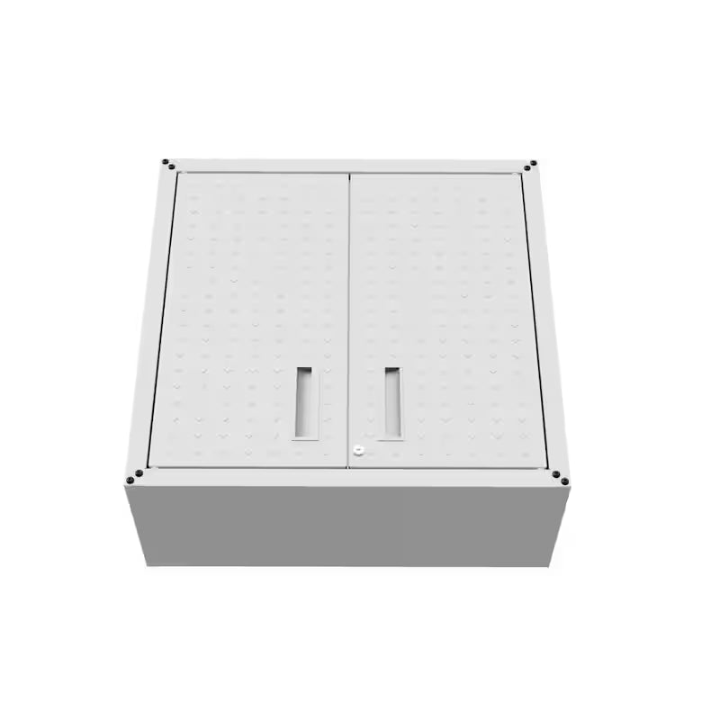30 in. 2-Shelf Wall Mount Metal Garage Cabinet in White Q316