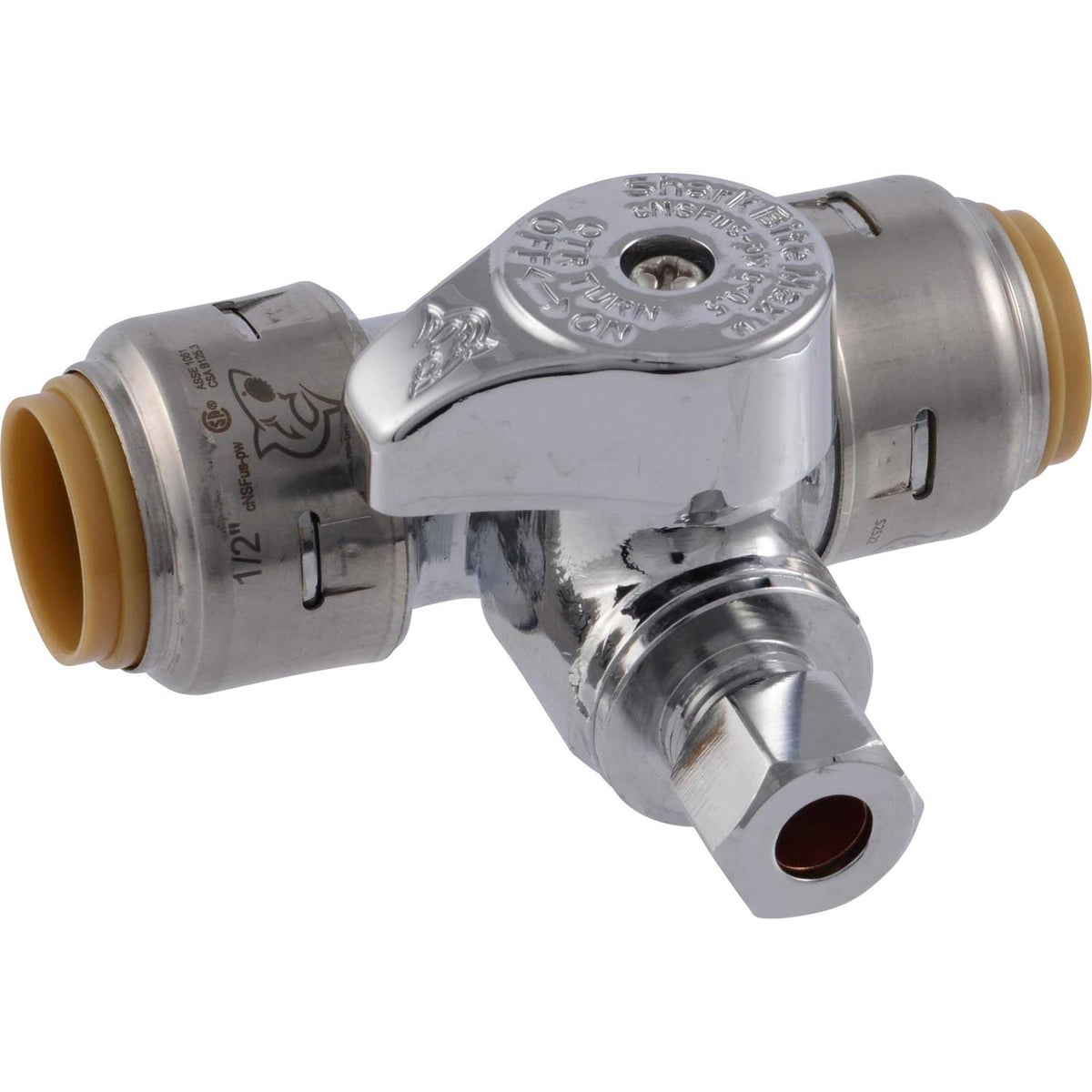 Push-to-Connect Tee 1/2 In. x 1/2 In. x 1/4 F8470