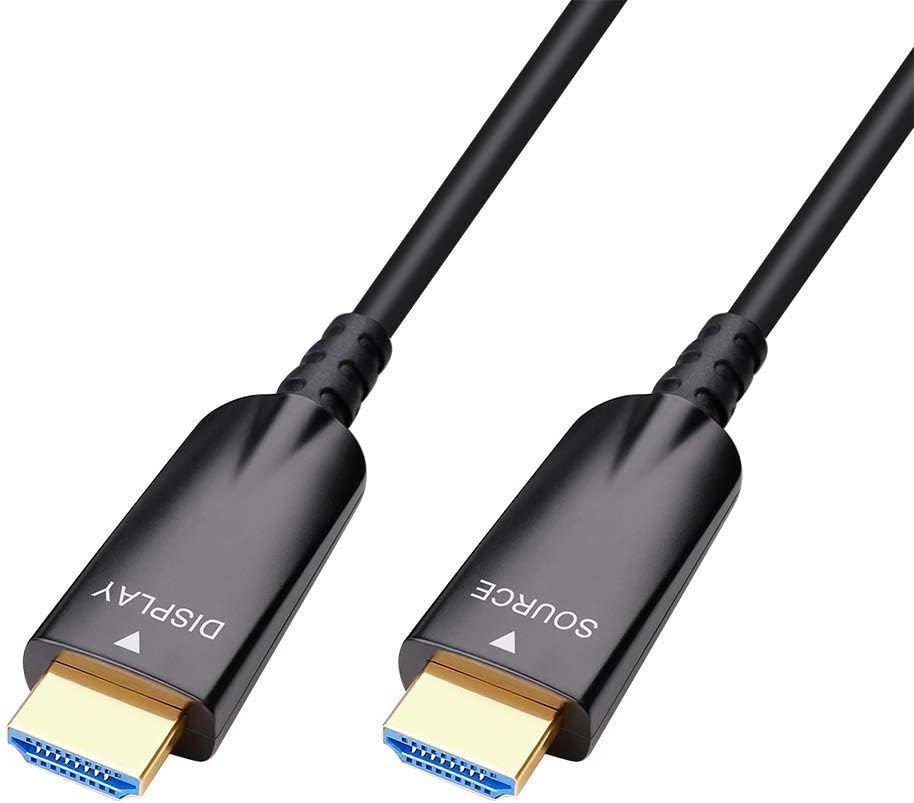 100ft Black Fiber Optic HDMI Cable 4K 30Hz 1080p 60Hz R56637