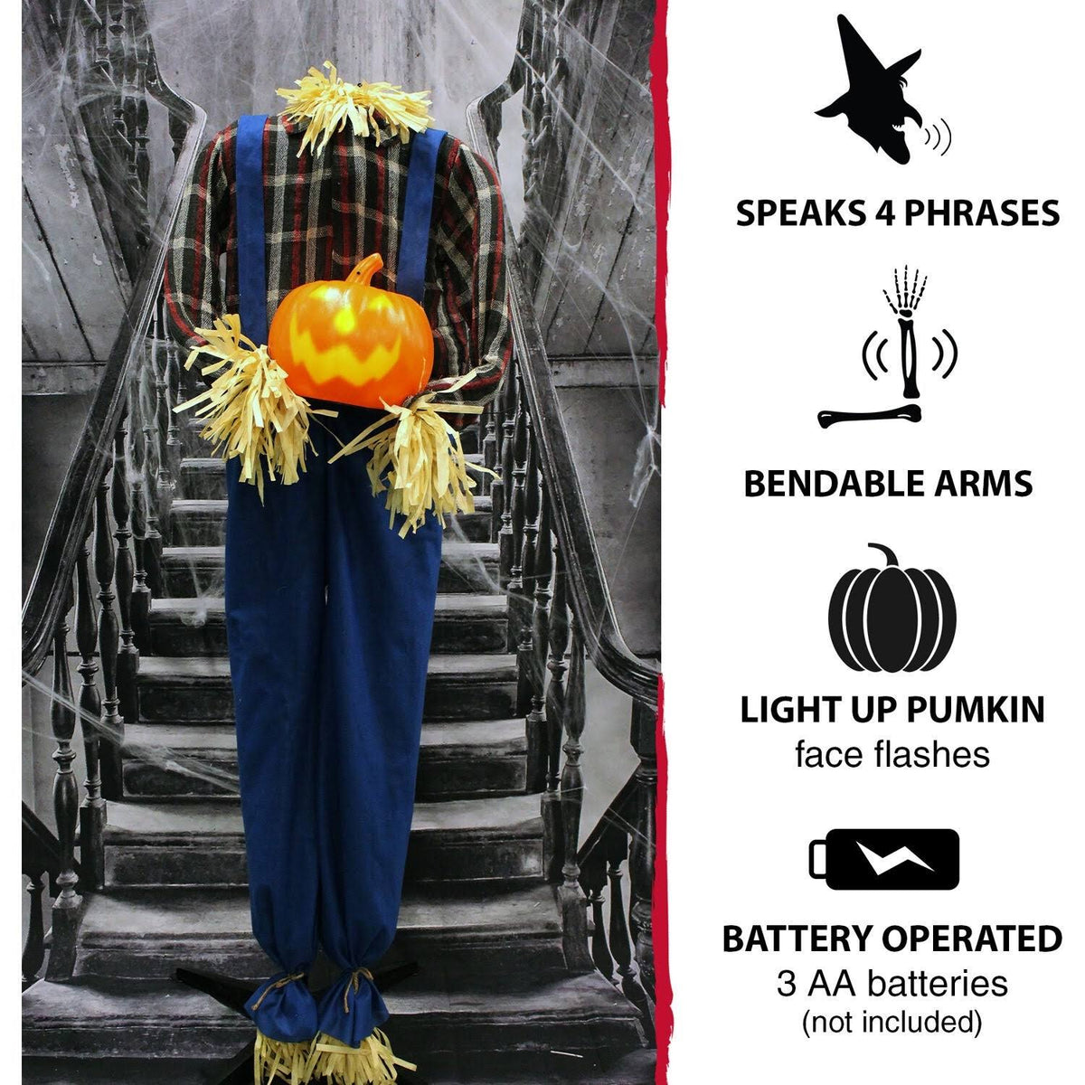 Life-Size Animatronic Scarecrow T91921