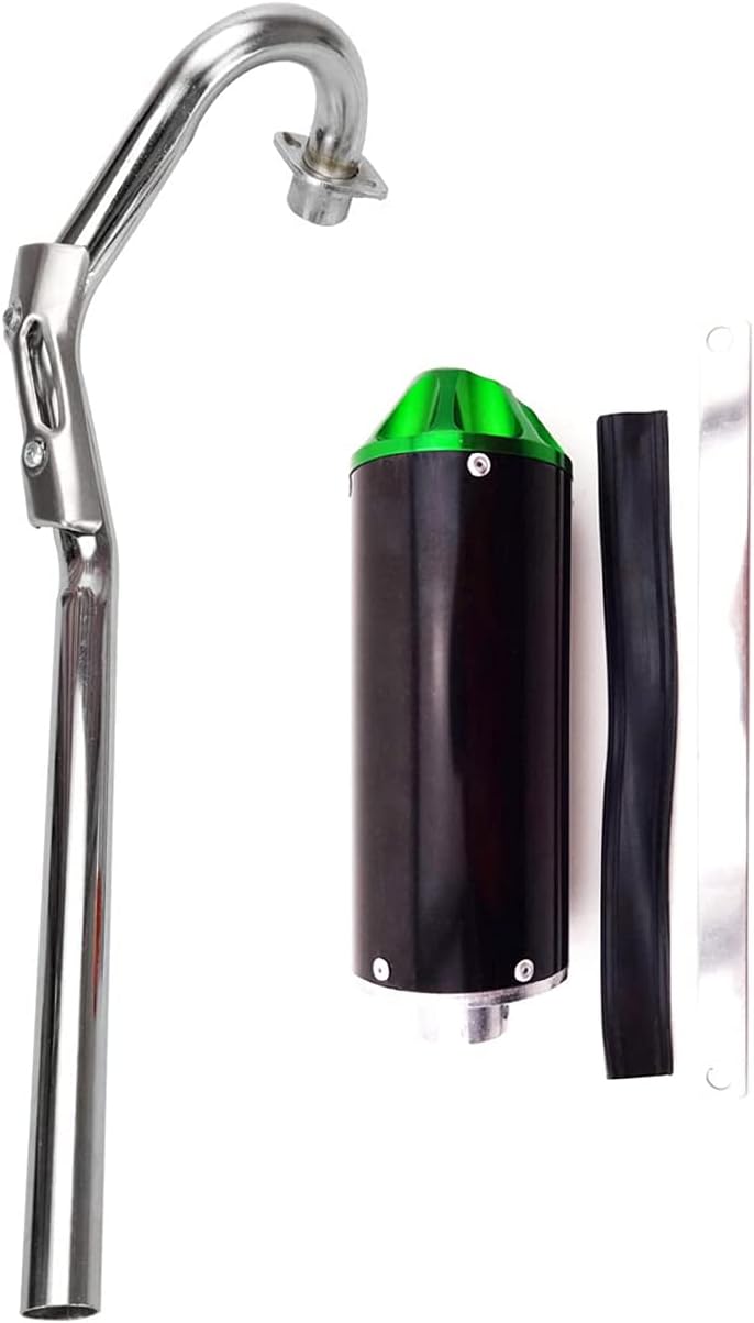 Green Exhaust Muffler Silencer Pipe Assembly Kit Pack of 2 F220711