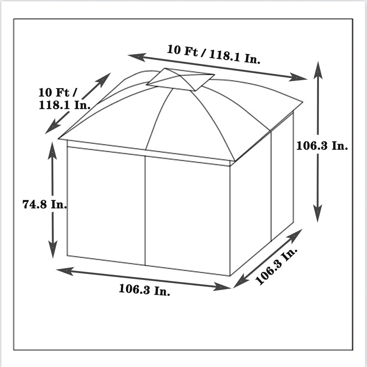 10'x10' Double Roof Outdoor Canopy Shelter Tent P802012