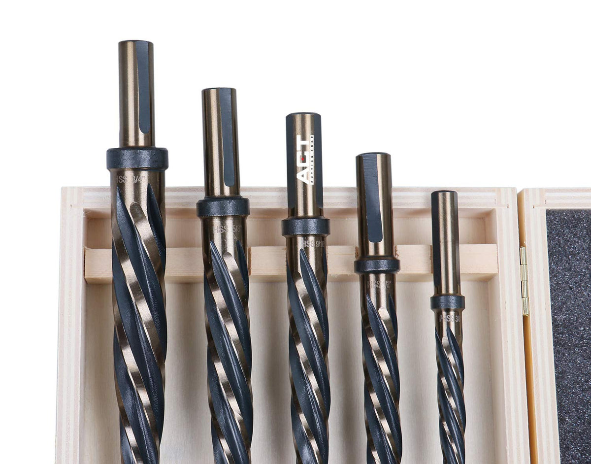 5 Pc H.S.S. Standard Spiral Flute Car Reamer Set F33027