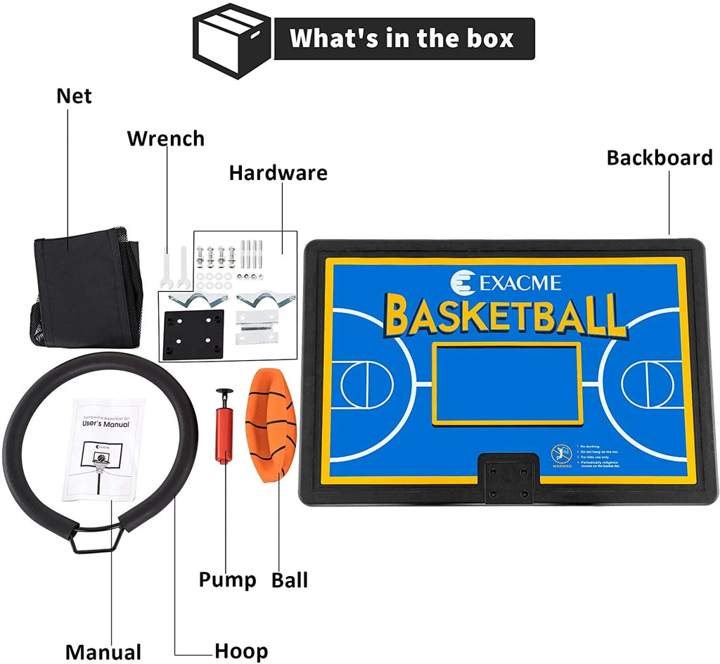 Red Trampoline Basketball Hoop J47886