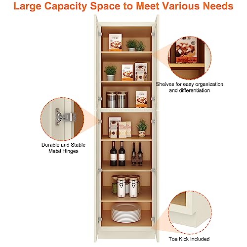 96" Tall Storage Cabinet with 2 Doors and 5 Adjustable Shelves V362065