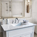 37 Inch Engineered Stone Bathroom Vanity Top with Ceramic Sink X30374