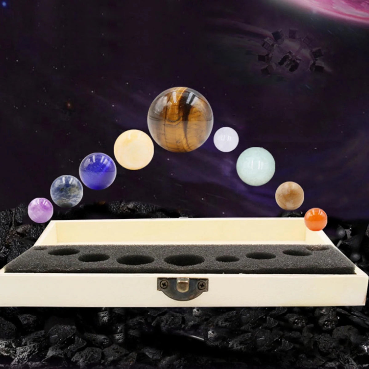 Planet Crystal Solar System Ornaments Set R6600
