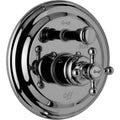 Polished Chrome Trim Plate with Diverter and Cross Handle U446