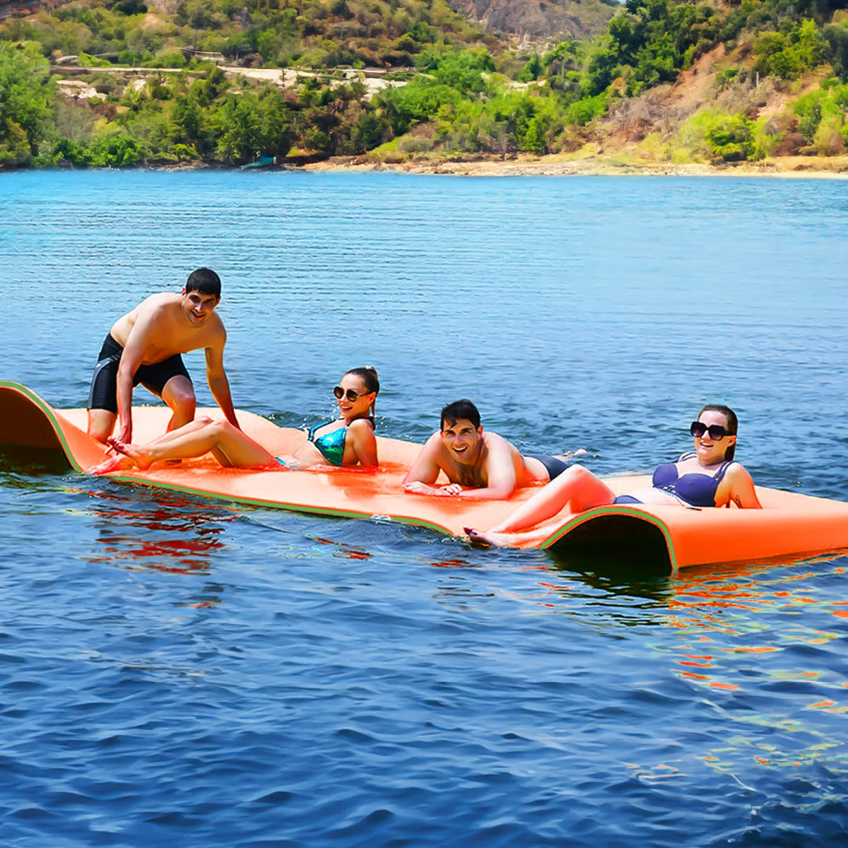 18' x 6' 3-Layer XPE Foam Water Floating Mat Y62414