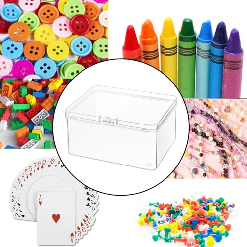 20 Pcs Clear Plastic Playing Card Cases A3593