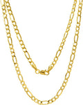 Figaro Link Chain Necklace 16" - 24" A48075