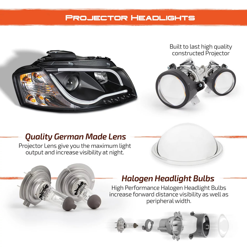 Black Projector Headlights Assembly N63647