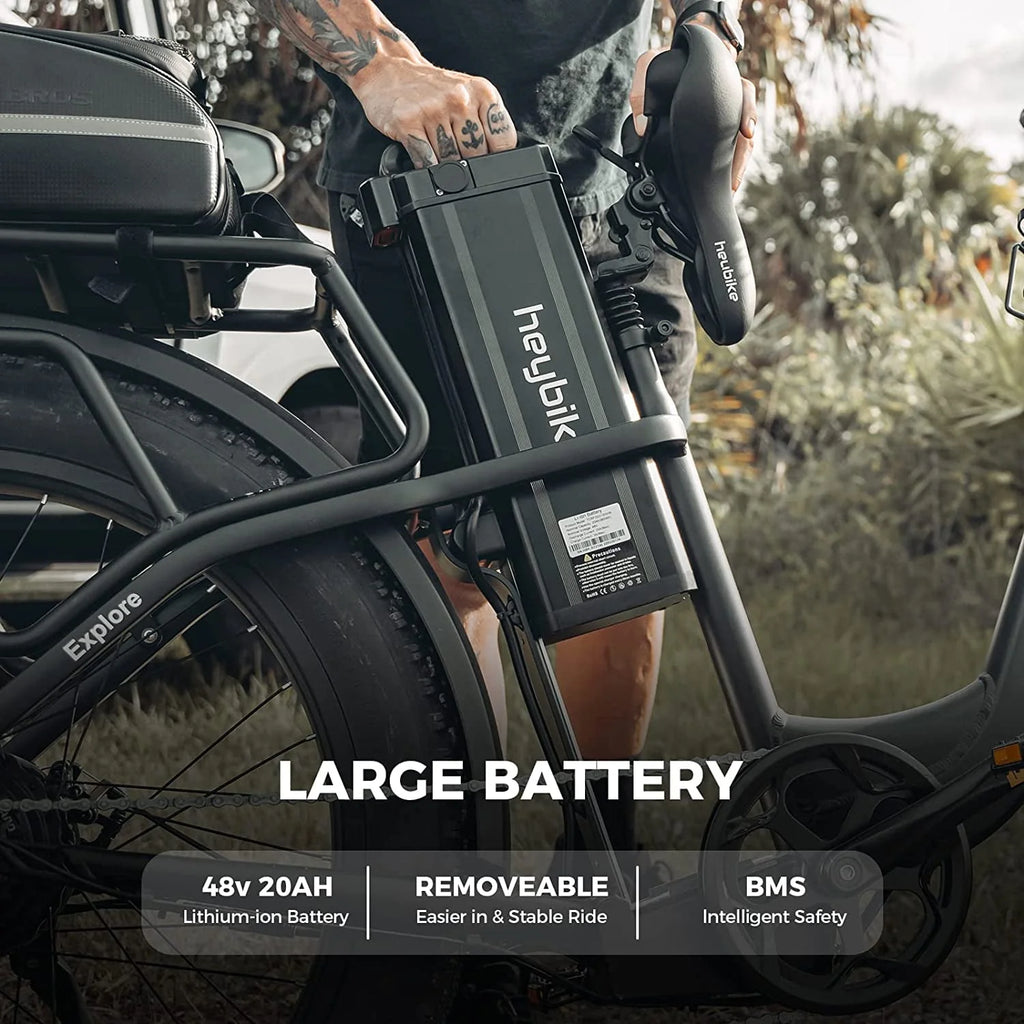 750W 48V 20AH Removable Battery 26 Fat Tire Step-Thru Electric Bike V19899