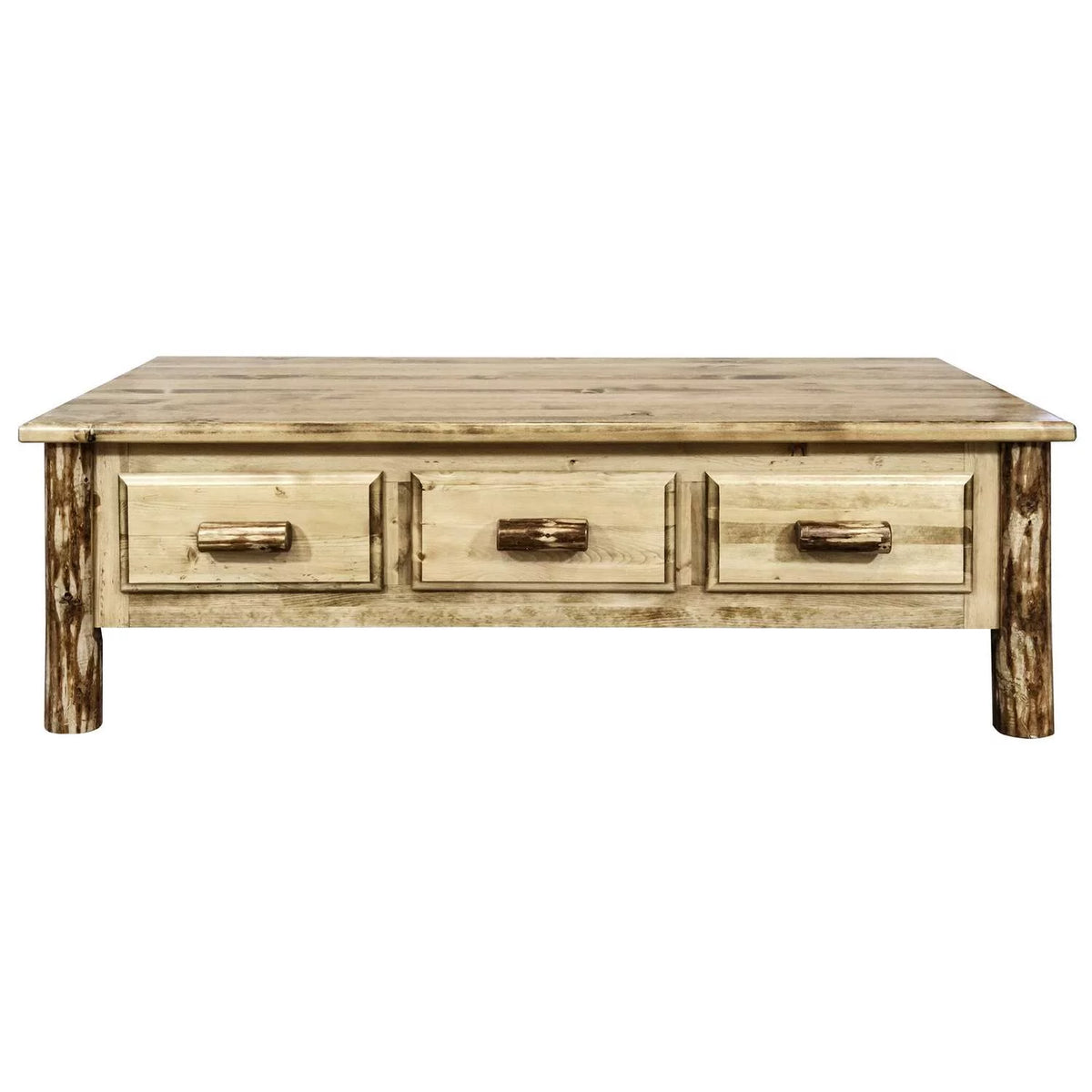 Brown Lacquered Wood Coffee Table D3030
