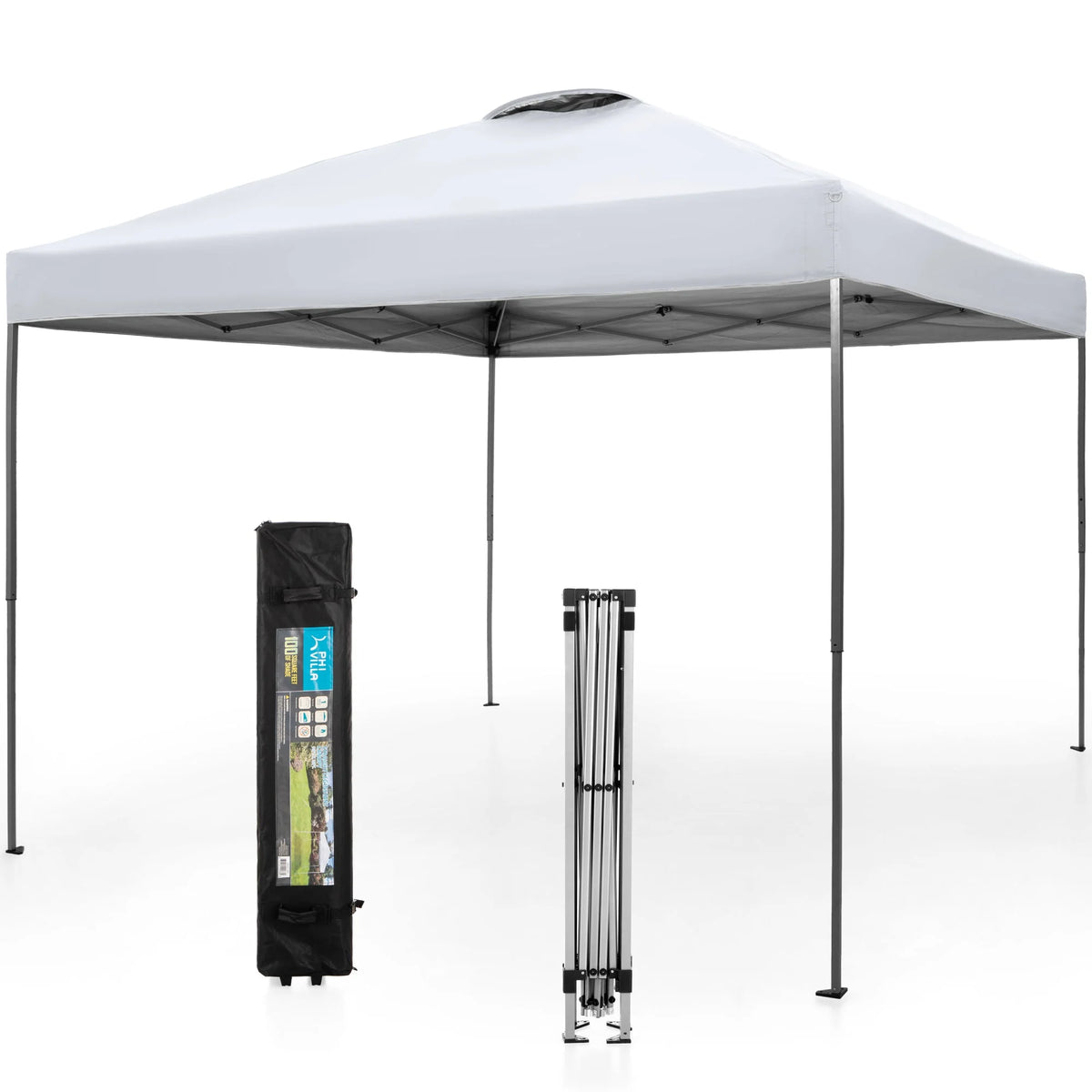 10' x 10' Blue Pop Up Canopy Tent with Wheeled Bag S680