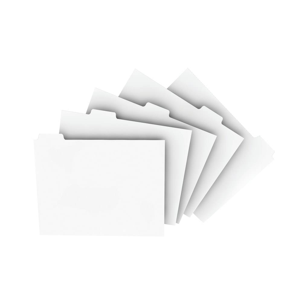 White Index Tabs 9in. x 11in. 250 Sheets per Pack Case of 5 Packs M6921