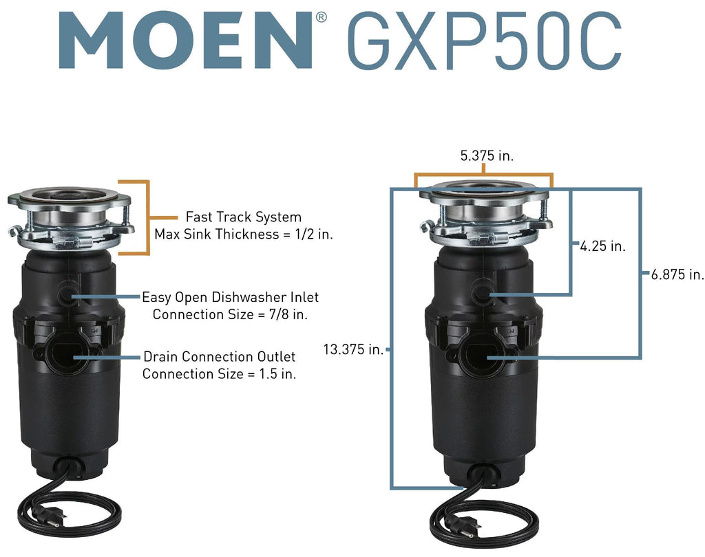 1/2 HP Continuous Feed Garbage Disposal W689835