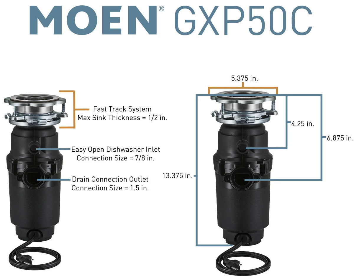 1/2 HP Continuous Feed Garbage Disposal W689835