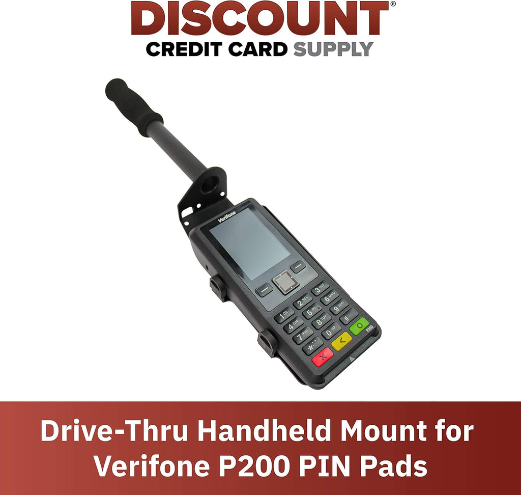 Black Drive-Thru Handheld Mount for Verifone P200 PIN Pad A825