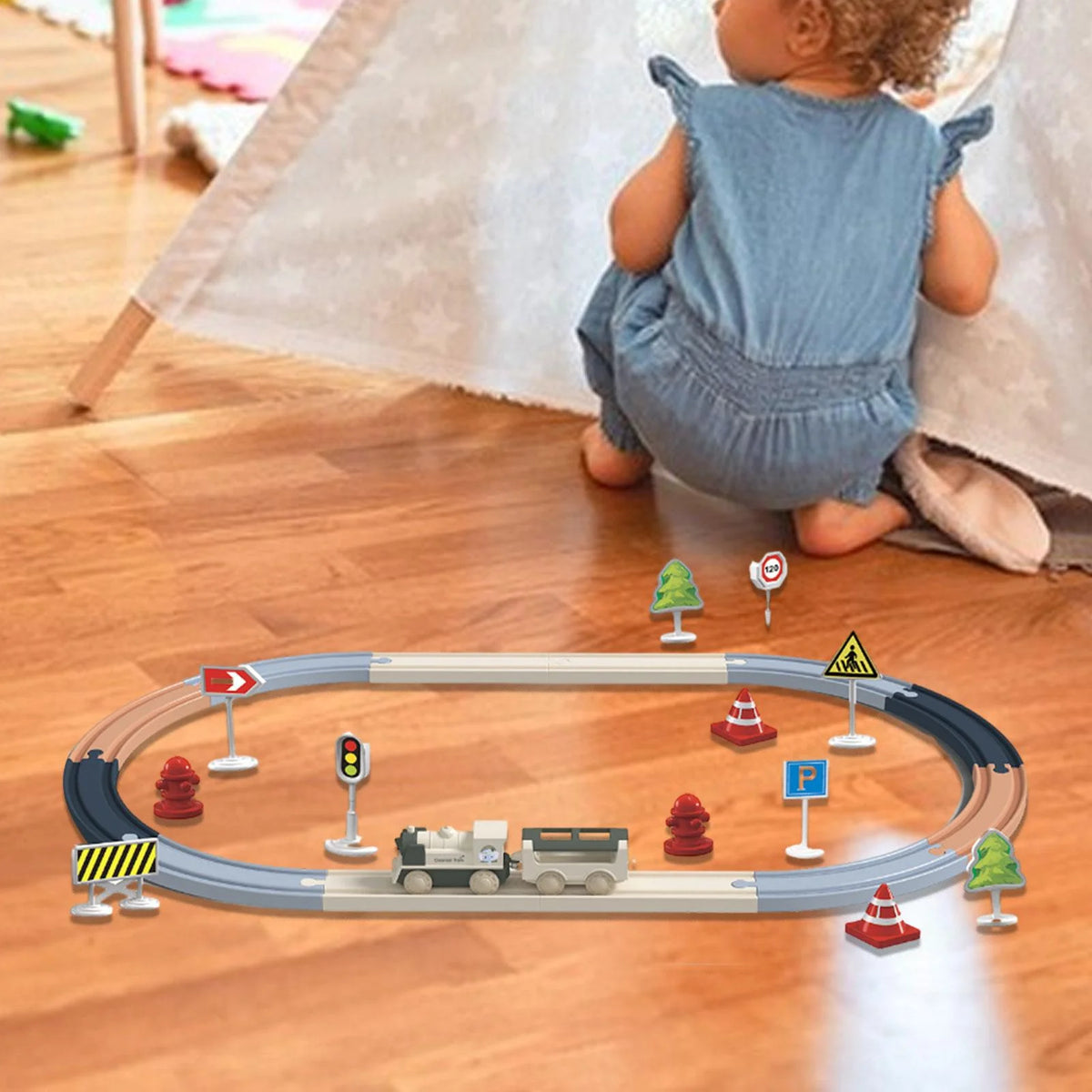 30pcs Puzzle Train Tracks Set A8054