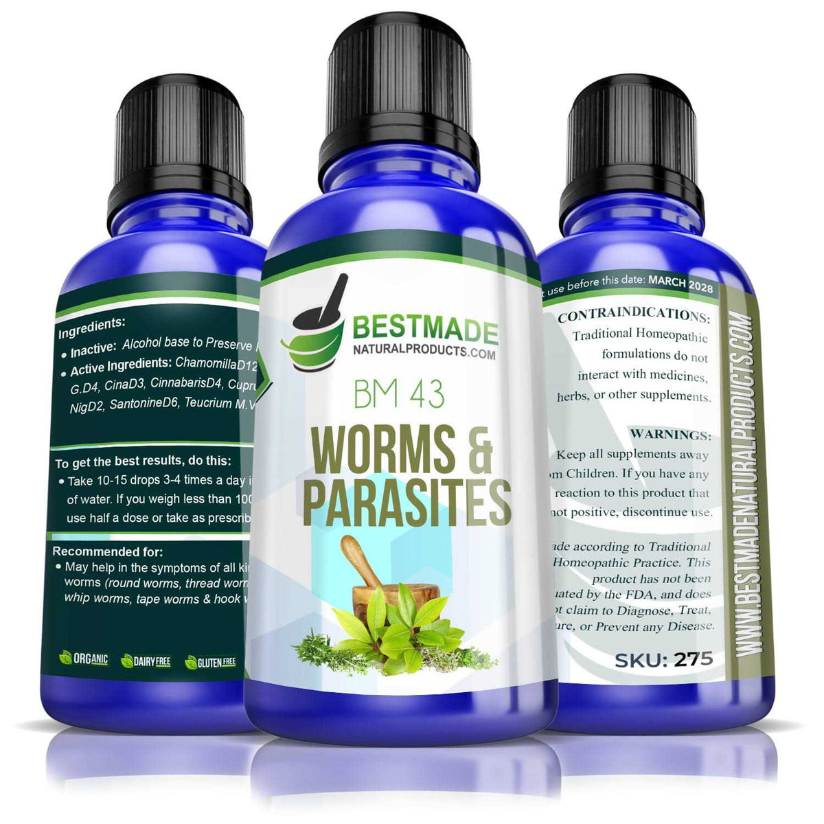 Worms and Parasites Remedy for Humans R101