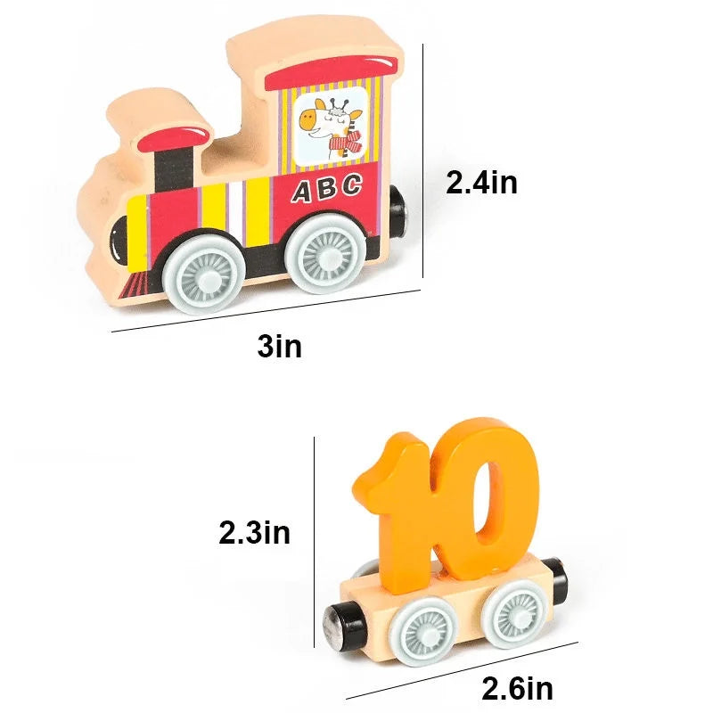 Wooden Magnetic Train Building Blocks Puzzle Toys E982342