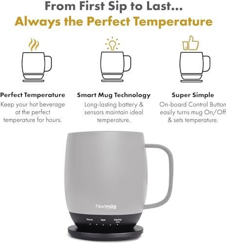 Black 14 oz Self-Heating Coffee Mug P535