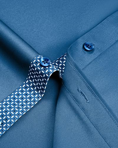 Men's Long Sleeve Stretch Dress Shirt Z398