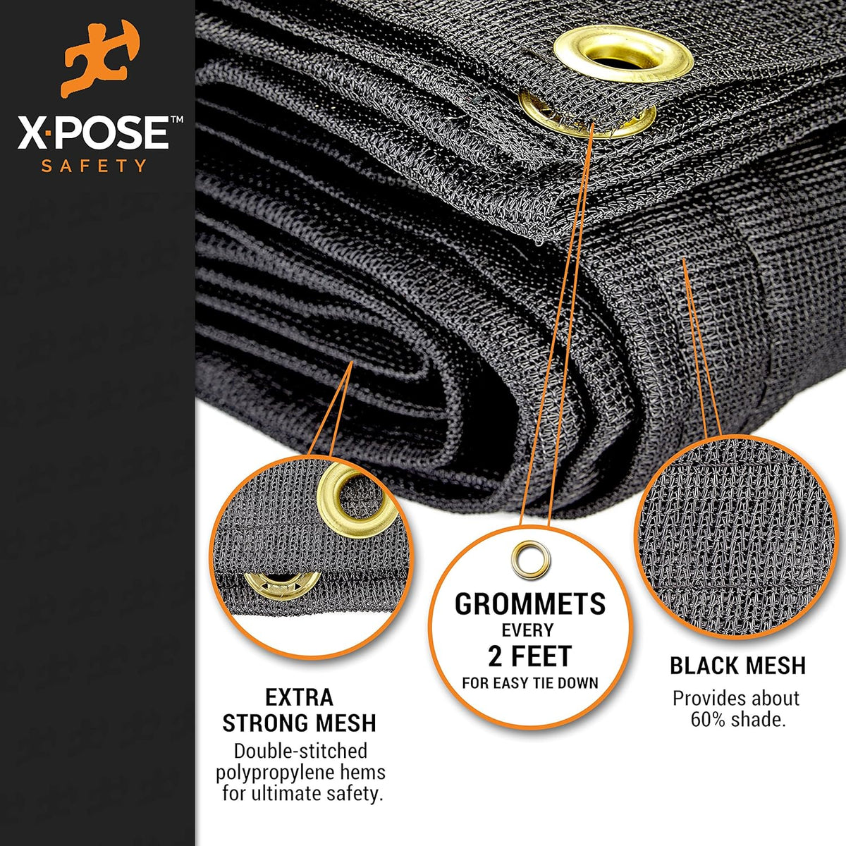 Heavy Duty Black Mesh Tarp 12' x 45' K110298
