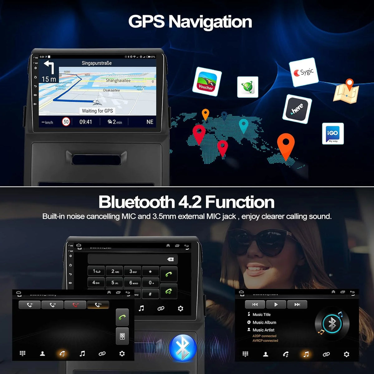 Android 13 9 Inch Touchscreen Car Stereo Radio with Backup Camera K401160