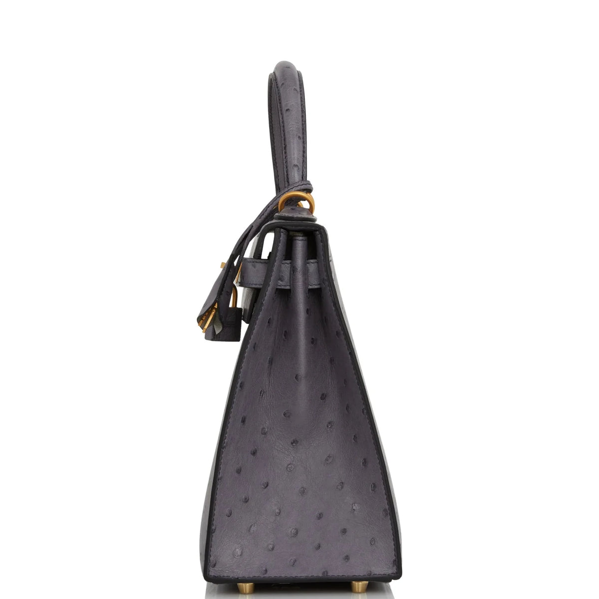 Gris Agate and Gris Perle Ostrich Bag E12723