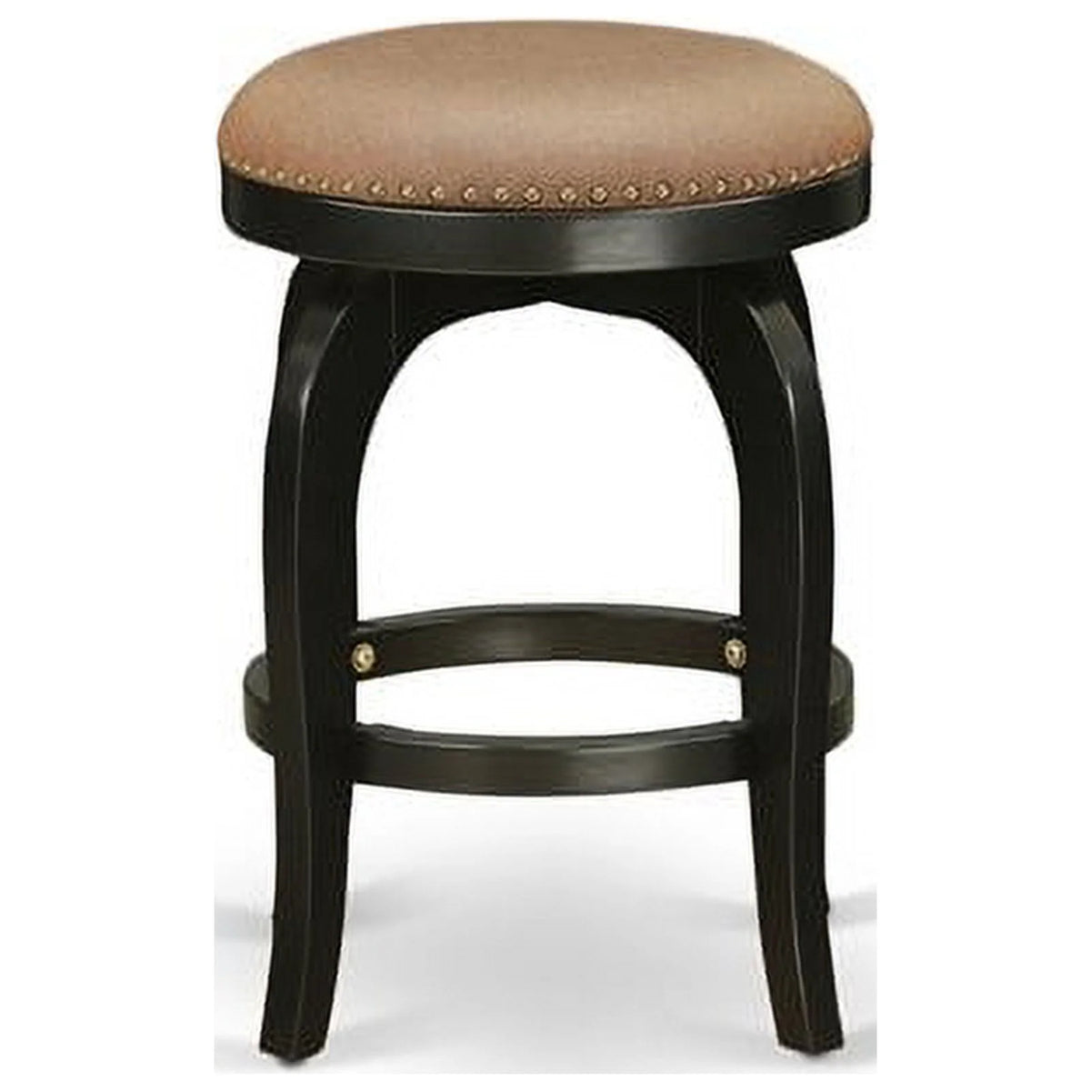 24" Wood Swivel Backless Bar Stool Set of 2 X384399